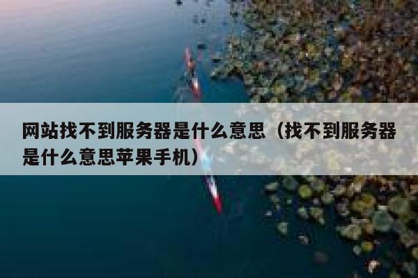 网站找不到服务器是什么意思(找不到服务器是什么意思苹果手机) 第1张 网站找不到服务器是什么意思(找不到服务器是什么意思苹果手机) 第1张