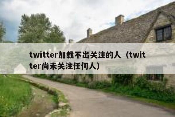 twitter加载不出关注的人(twitter尚未关注任何人) 第1张 twitter加载不出关注的人(twitter尚未关注任何人) 第1张