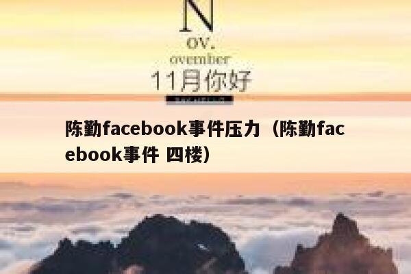 陈勤facebook事件压力(陈勤facebook事件 四楼) 第1张 陈勤facebook事件压力(陈勤facebook事件 四楼) 第1张