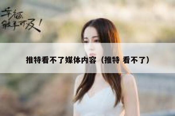 推特看不了媒体内容（推特 看不了） 第1张