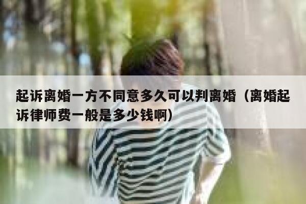 起诉离婚一方不同意多久可以判离婚（离婚起诉律师费一般是多少钱啊） 第1张