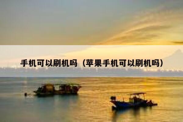 手机可以刷机吗(苹果手机可以刷机吗) 第1张 手机可以刷机吗(苹果手机可以刷机吗) 第1张