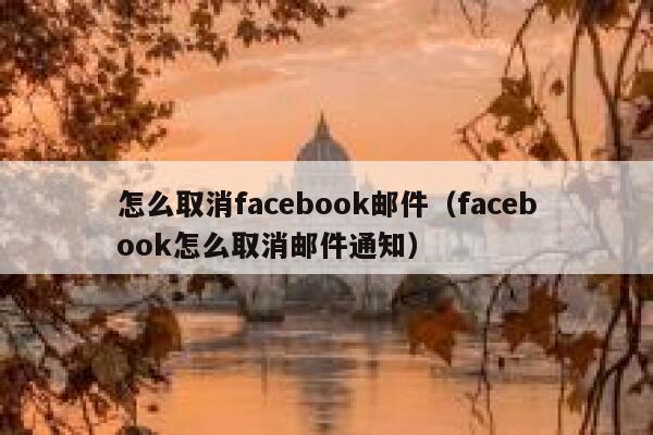怎么取消facebook邮件（facebook怎么取消邮件通知） 第1张