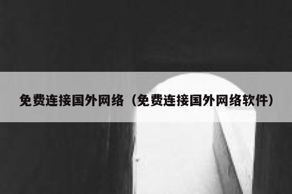免费连接国外网络（免费连接国外网络软件） 第1张