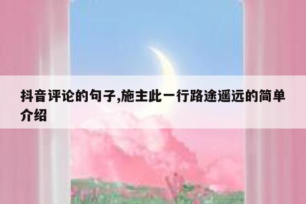 抖音评论的句子,施主此一行路途遥远的简单介绍 第1张