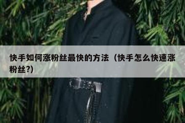 快手如何涨粉丝最快的方法（快手怎么快速涨粉丝?） 第1张