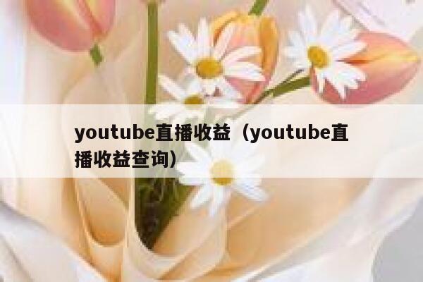 youtube直播收益（youtube直播收益查询） 第1张