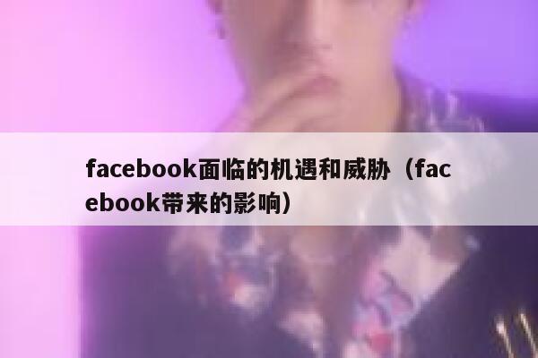 facebook面临的机遇和威胁（facebook带来的影响） 第1张