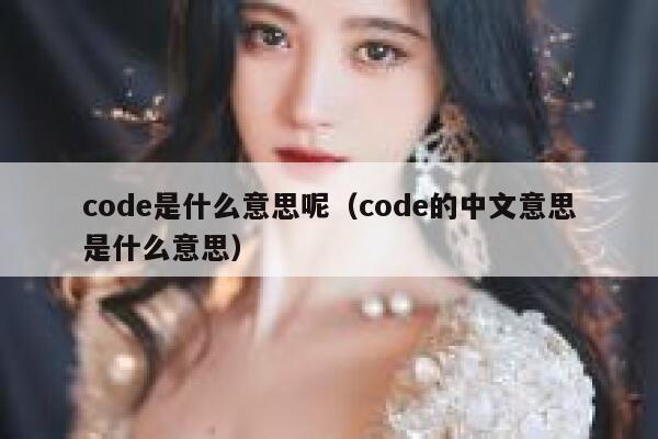 code是什么意思呢（code的中文意思是什么意思） 第1张