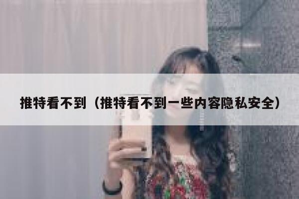 推特看不到（推特看不到一些内容隐私安全） 第1张