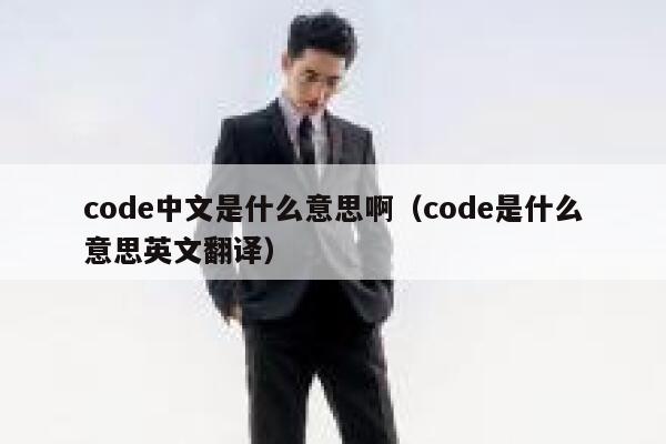 code中文是什么意思啊(code是什么意思英文翻译) 第1张 code中文是什么意思啊(code是什么意思英文翻译) 第1张
