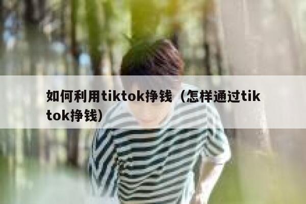 如何利用tiktok挣钱（怎样通过tiktok挣钱） 第1张