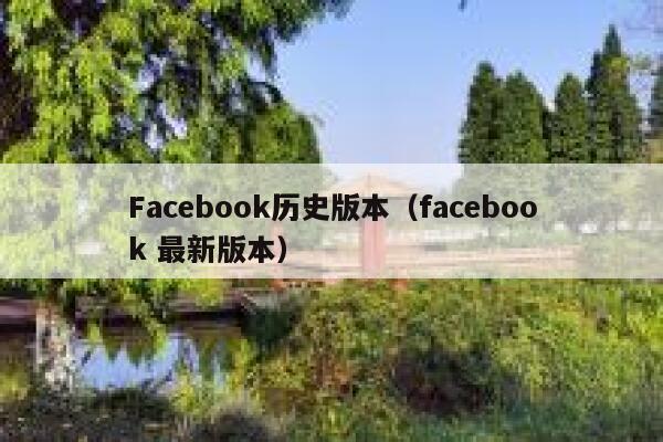 Facebook历史版本（facebook 最新版本） 第1张