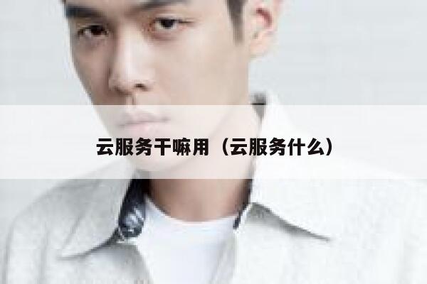 云服务干嘛用（云服务什么） 第1张