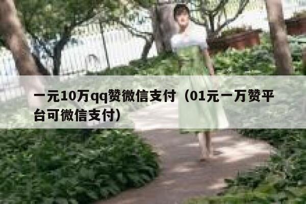 一元10万qq赞微信支付（01元一万赞平台可微信支付） 第1张