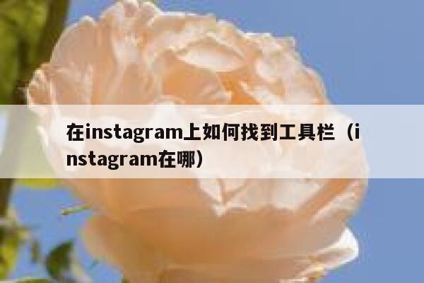 在instagram上如何找到工具栏（instagram在哪） 第1张