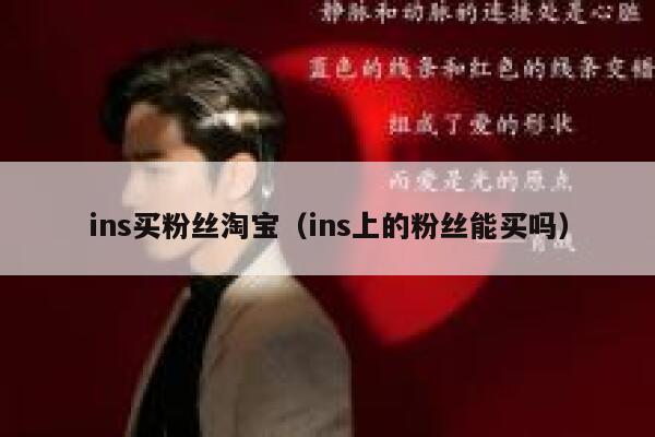 ins买粉丝淘宝（ins上的粉丝能买吗） 第1张