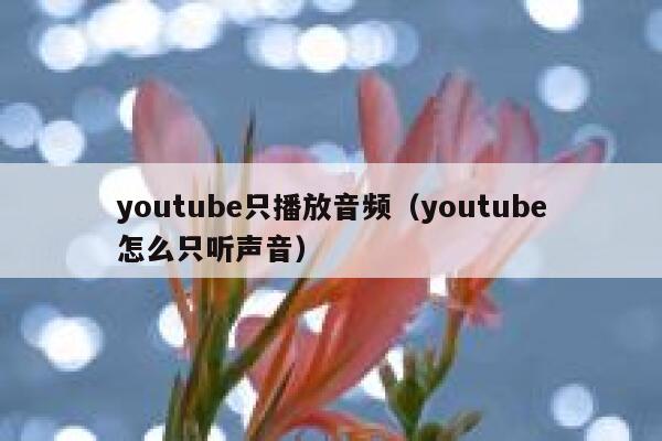 youtube只播放音频（youtube怎么只听声音） 第1张