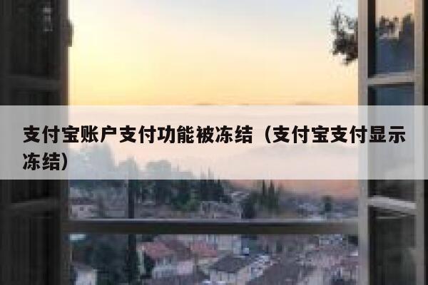 支付宝账户支付功能被冻结（支付宝支付显示冻结） 第1张