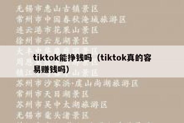tiktok能挣钱吗（tiktok真的容易赚钱吗） 第1张