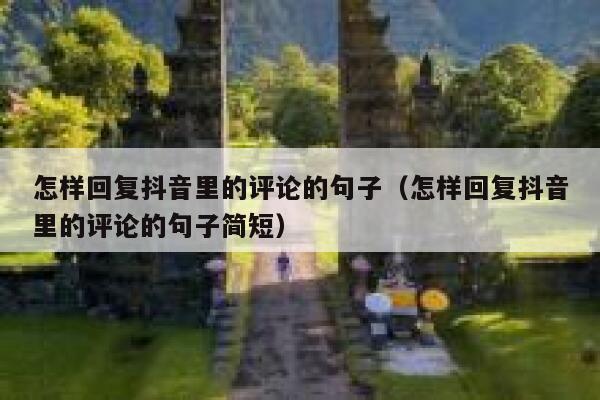 怎样回复抖音里的评论的句子（怎样回复抖音里的评论的句子简短） 第1张