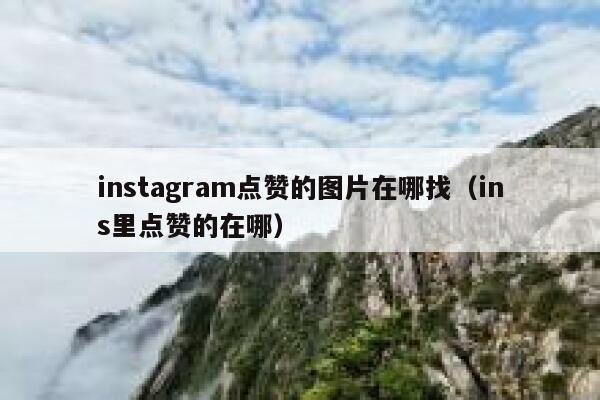 instagram点赞的图片在哪找（ins里点赞的在哪） 第1张