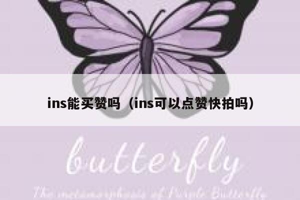 ins能买赞吗（ins可以点赞快拍吗） 第1张