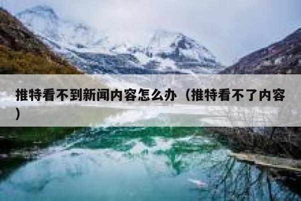 推特看不到新闻内容怎么办（推特看不了内容） 第1张