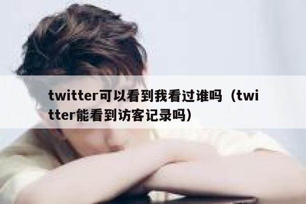 twitter可以看到我看过谁吗（twitter能看到访客记录吗） 第1张
