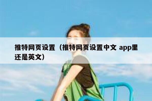 推特网页设置（推特网页设置中文 app里还是英文） 第1张