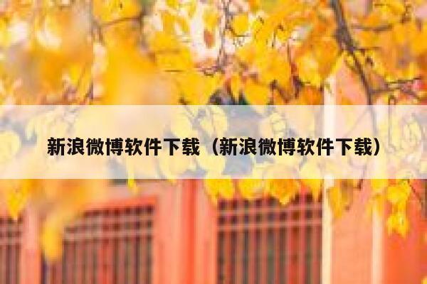 新浪微博软件下载（新浪微博软件下载） 第1张
