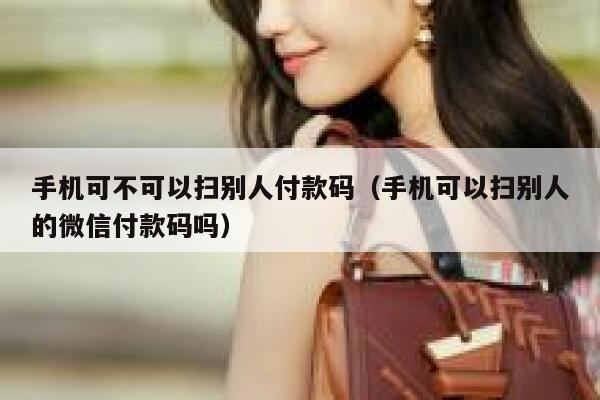 手机可不可以扫别人付款码（手机可以扫别人的微信付款码吗） 第1张