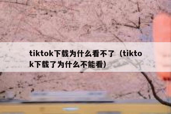tiktok下载为什么看不了（tiktok下载了为什么不能看） 第1张