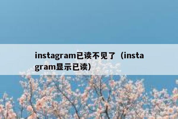 instagram已读不见了（instagram显示已读） 第1张