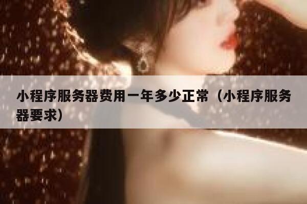 小程序服务器费用一年多少正常（小程序服务器要求） 第1张