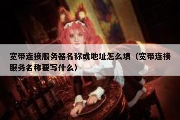 宽带连接服务器名称或地址怎么填（宽带连接服务名称要写什么） 第1张