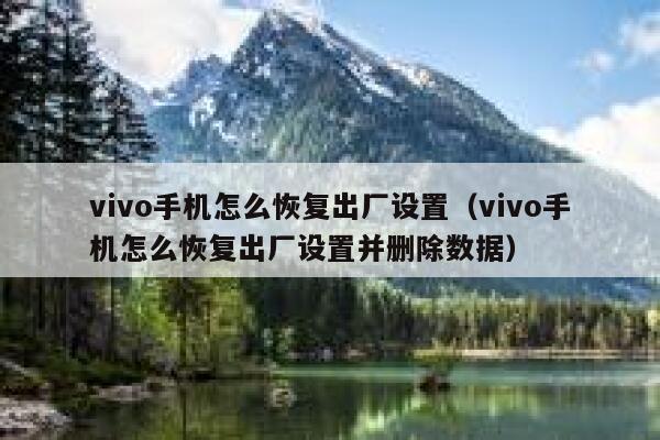 vivo手机怎么恢复出厂设置（vivo手机怎么恢复出厂设置并删除数据） 第1张
