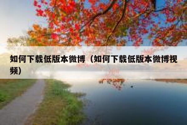 如何下载低版本微博（如何下载低版本微博视频） 第1张