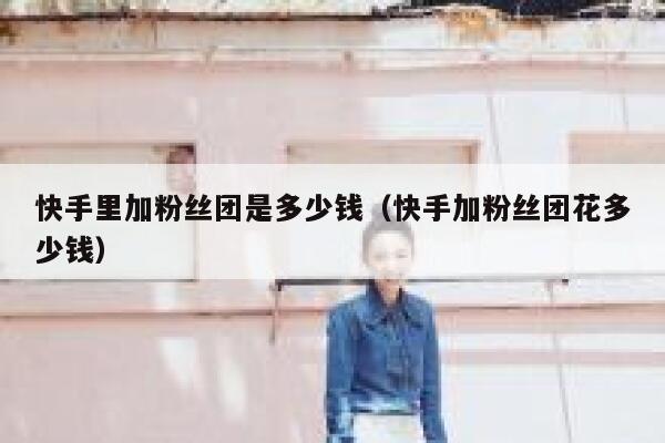 快手里加粉丝团是多少钱（快手加粉丝团花多少钱） 第1张