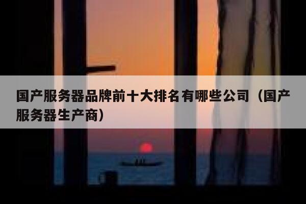 国产服务器品牌前十大排名有哪些公司（国产服务器生产商） 第1张
