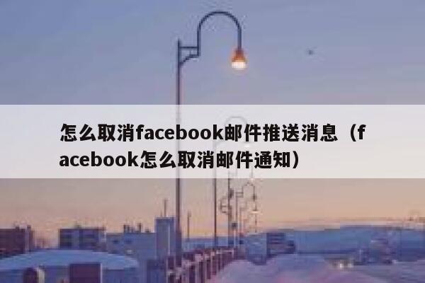 怎么取消facebook邮件推送消息（facebook怎么取消邮件通知） 第1张