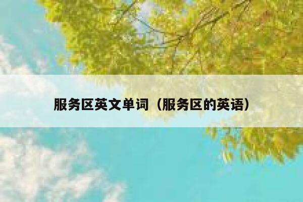 服务区英文单词（服务区的英语） 第1张
