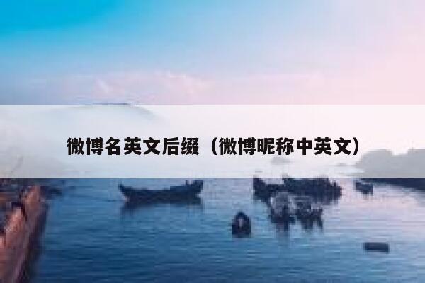 微博名英文后缀（微博昵称中英文） 第1张