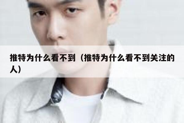 推特为什么看不到（推特为什么看不到关注的人） 第1张