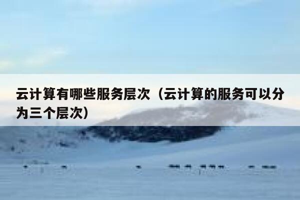 云计算有哪些服务层次(云计算的服务可以分为三个层次) 第1张 云计算有哪些服务层次(云计算的服务可以分为三个层次) 第1张