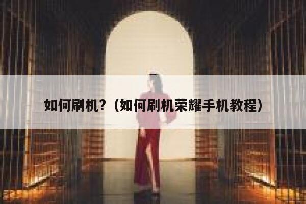 如何刷机?（如何刷机荣耀手机教程） 第1张