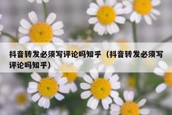 抖音转发必须写评论吗知乎（抖音转发必须写评论吗知乎） 第1张