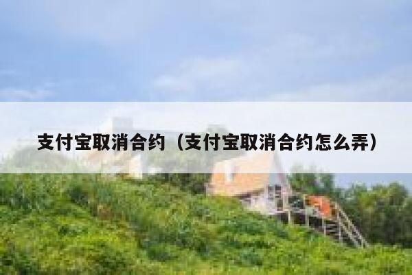 支付宝取消合约（支付宝取消合约怎么弄） 第1张