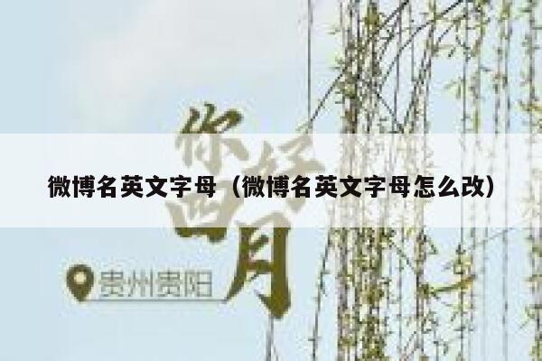 微博名英文字母（微博名英文字母怎么改） 第1张