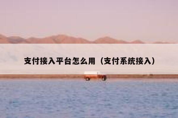 支付接入平台怎么用（支付系统接入） 第1张